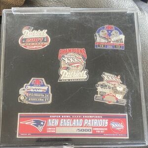 Silver and Red Game Pins Collection